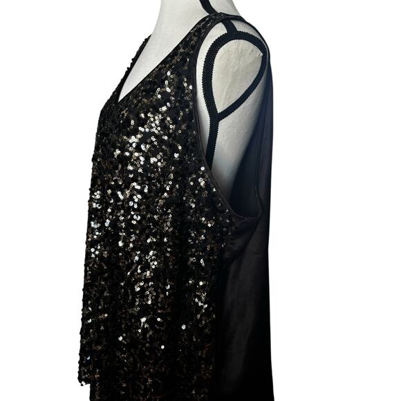 Lane Bryant Tank Top Womens 2x Sequin Sleeveless V Neck Shimmer Layering Top - Picture 7 of 9
